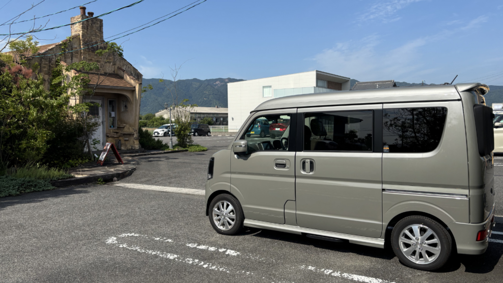 151@に軽キャンを停車した様子