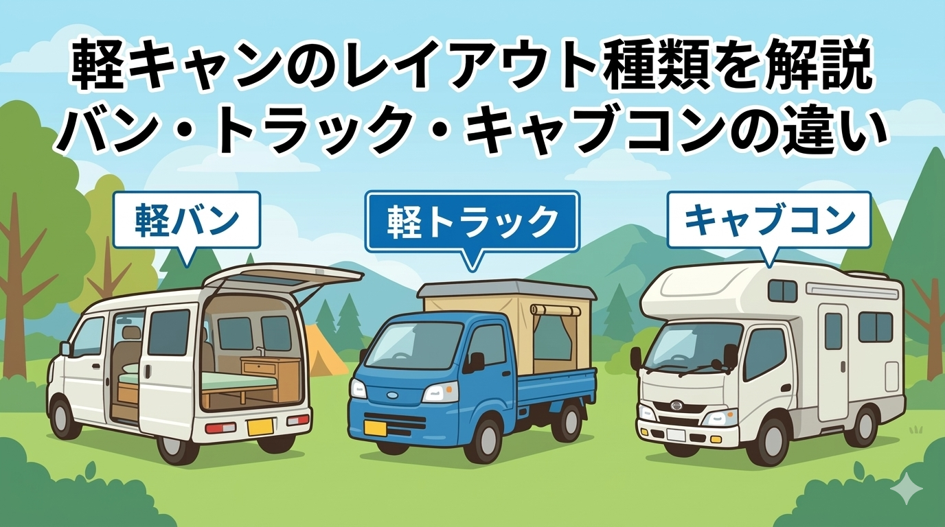 軽キャンの各種レイアウトのイメージ