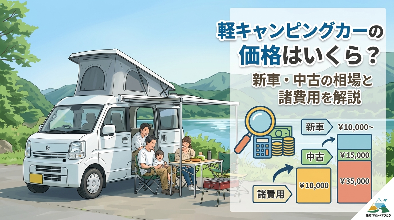 軽キャンが新車、中古車でどれぐらいの価格なのかを解説するイメージ