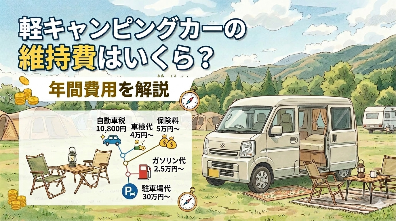 軽キャンにかかる維持費のイメージ